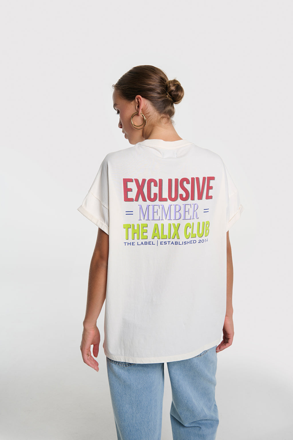 Alix Club Camiseta — Algodón Estampado Club Manga Corta | Alix the Label