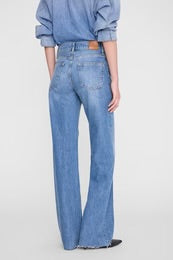 Hugh Jean Azul Denim — Tiro Medio y Corte Recto Anine Bing