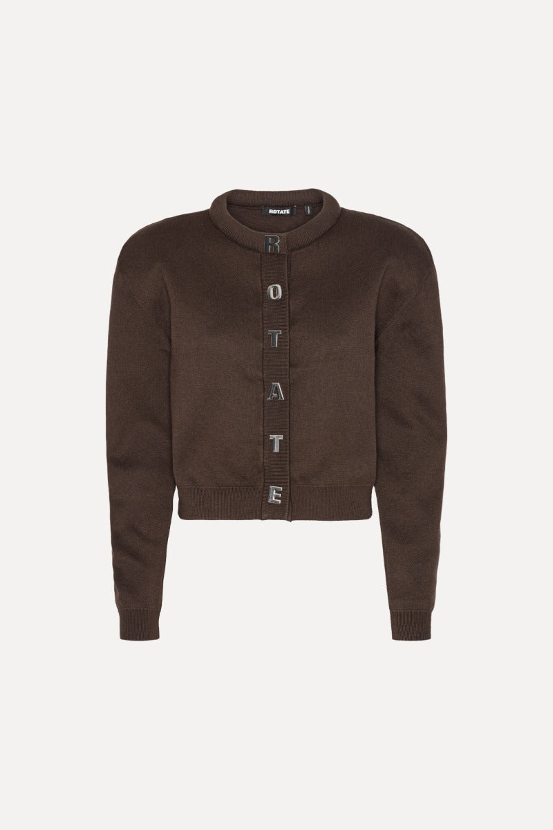 Firm Knit Cardigan chocolate.