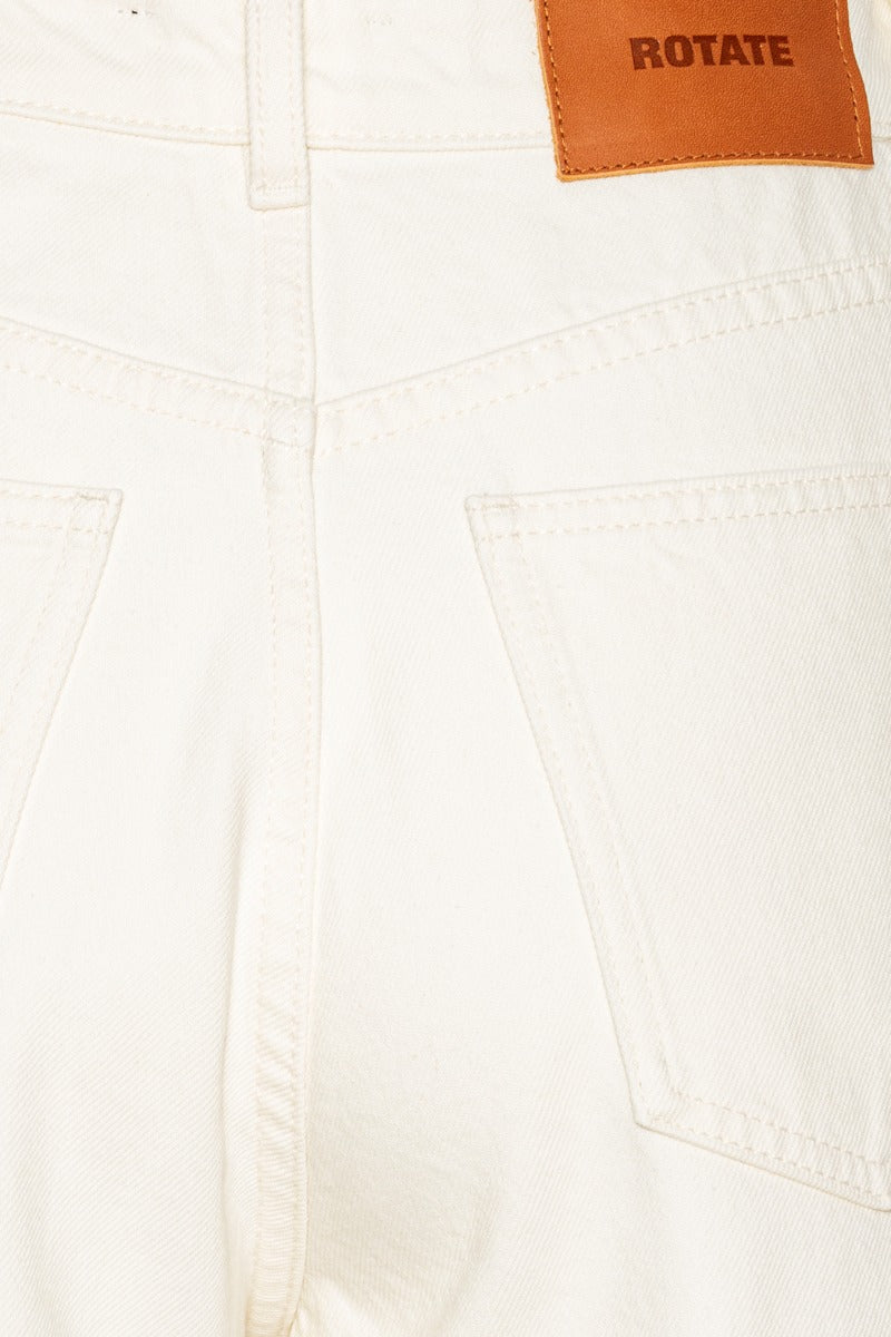 Flared Highwaisted Jeans Crudo — Denim Tiro Alto Acampanado Trabillas | Rotate