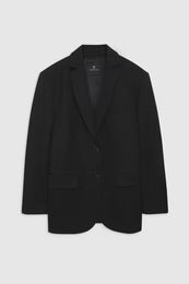 Queen Blazer Negro — Lana Oversize Cuello Esmoquin | Anine Bing