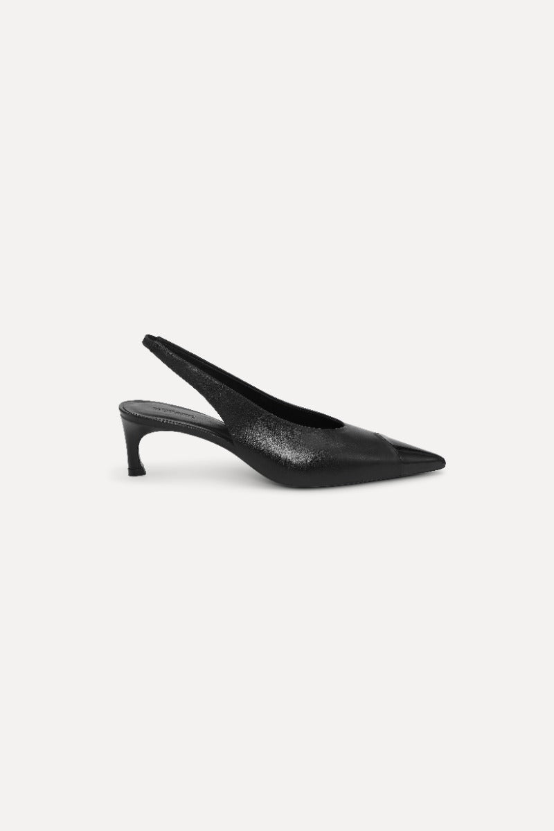 Zapato Leather slingback negro
