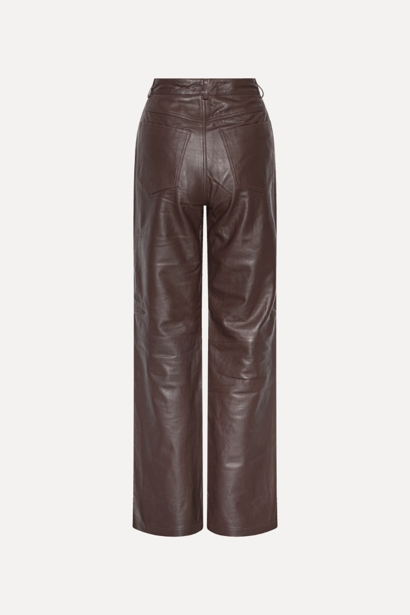 Straight Leather Pants.