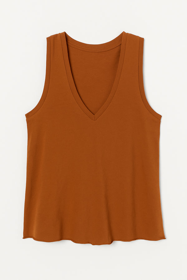 Gabriela camiseta pico chocolate