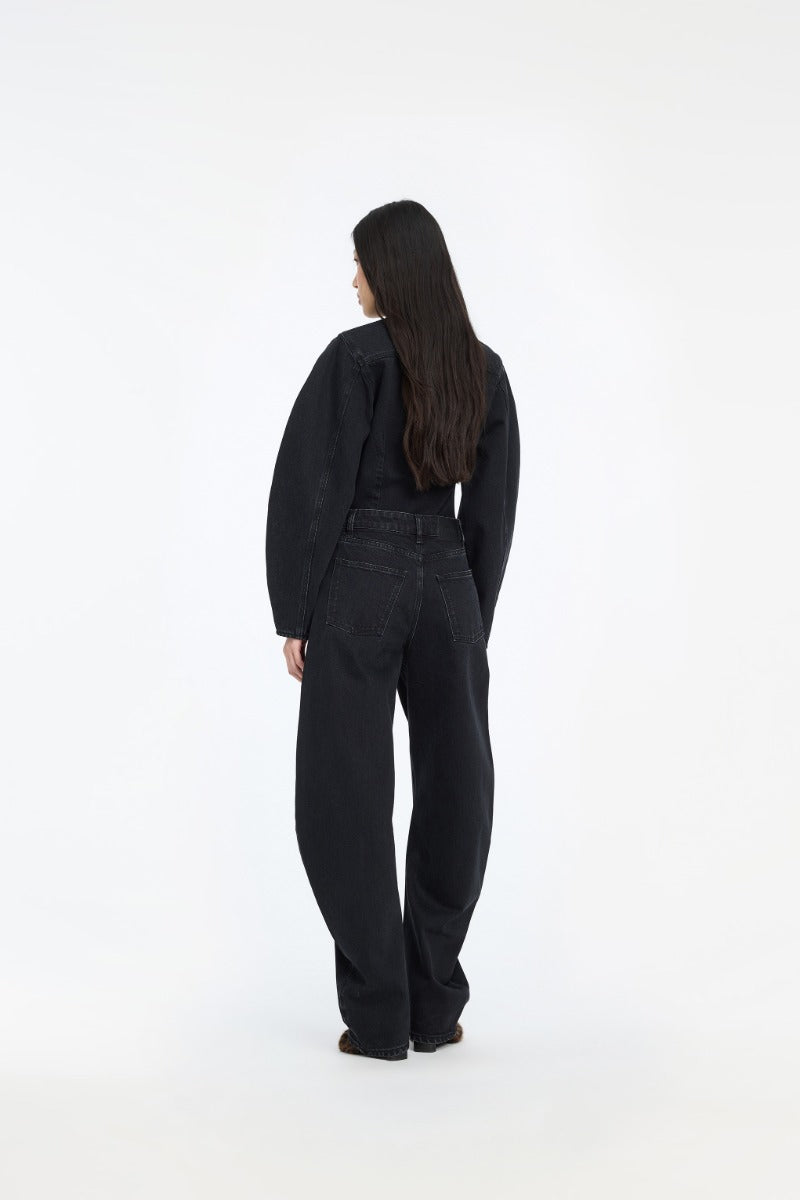 Draped Barrel Leg jeans