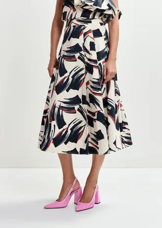 Jaelyn Falda — Tejido Fluido Midi Estampado | Essentiel Antwerp