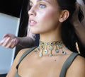 Lluvia Choker oro.