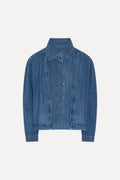 Gathered denim jacket