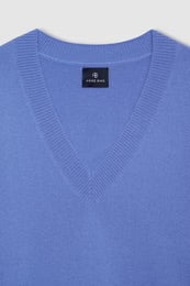 Lee Crew Sweater — Jersey 100% Cashmere Cuello Pico.