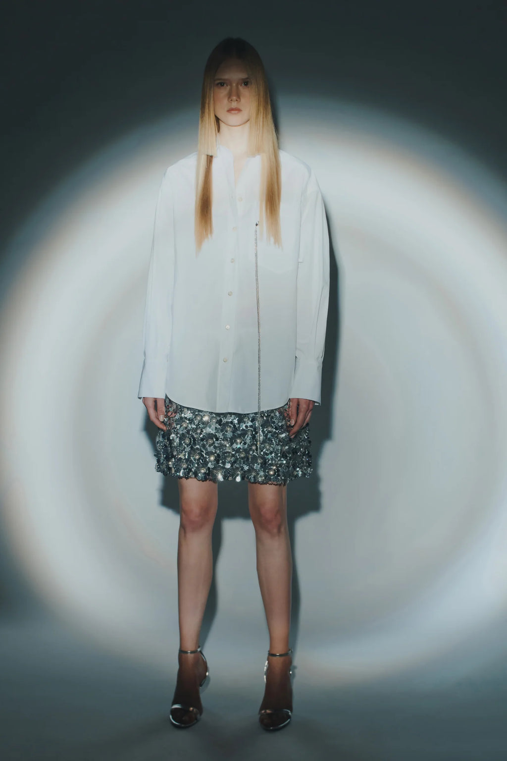 Camisa Strass — Tejido Strass Manga Larga Cuello Camisero | Circus Hotel