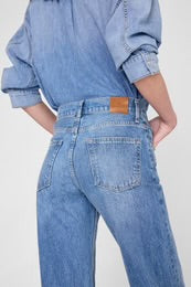 Hugh Jean Azul Denim — Tiro Medio y Corte Recto Anine Bing