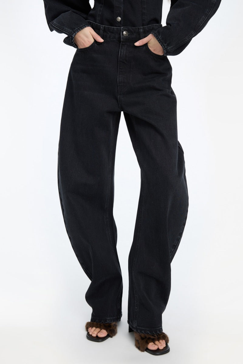 Draped Barrel Leg jeans