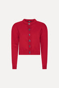 Firm Knit Cardigan rojo.