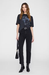Kent Camiseta — Algodón Estampado Manga Corta Cuello Redondo | Anine Bing