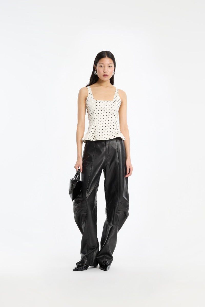 Polka dot sleeveless top