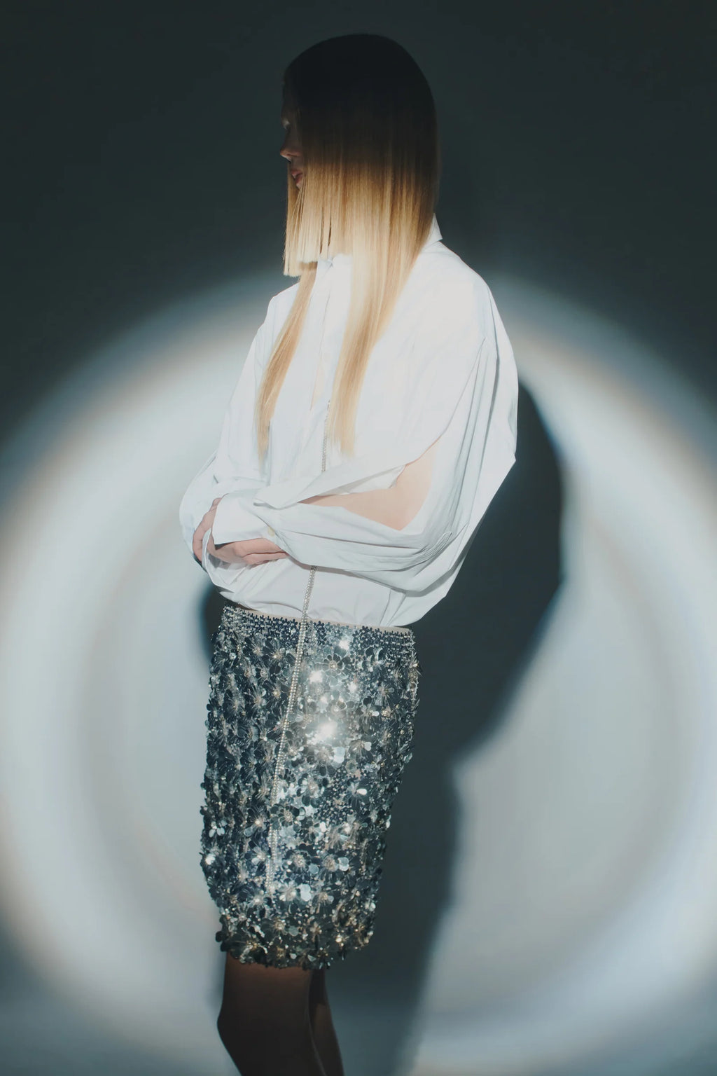 Camisa Strass — Tejido Strass Manga Larga Cuello Camisero | Circus Hotel