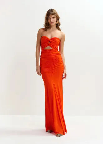 Jeremi Vestido — Tejido Fluido Corte Midi Escote V | Essentiel Antwerp