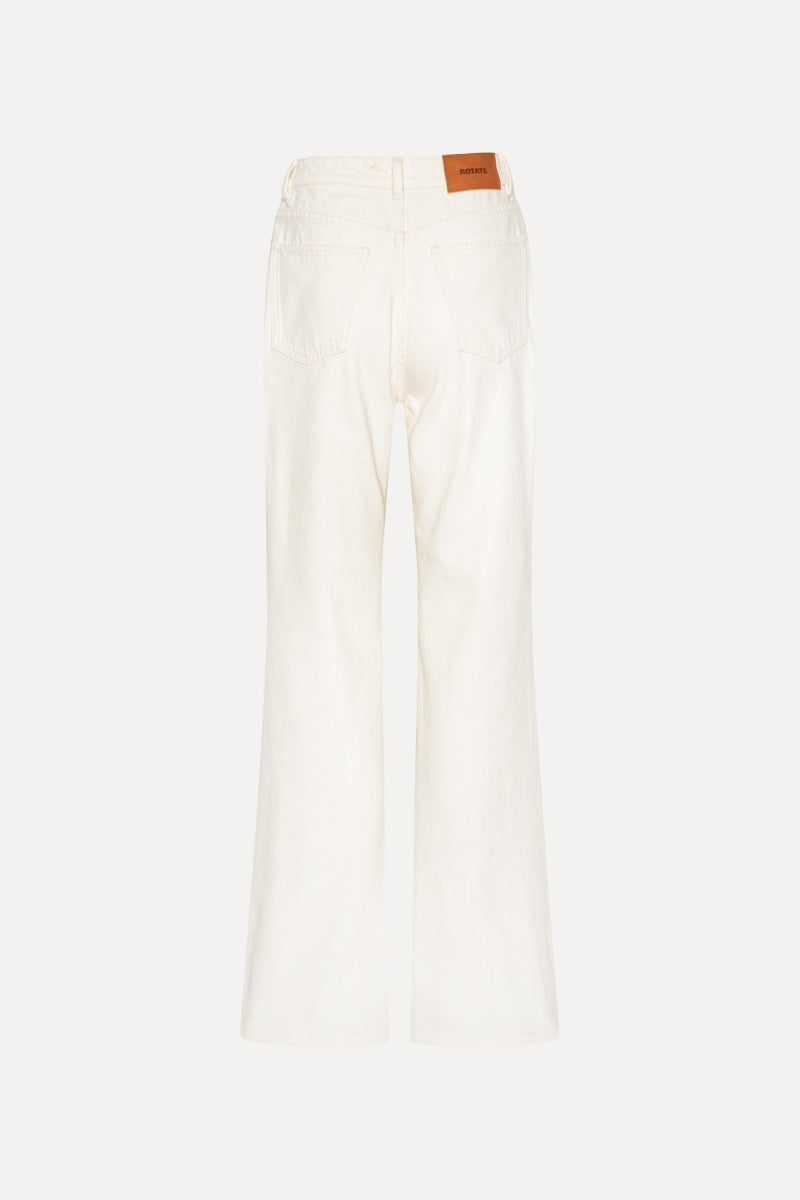 Flared Highwaisted Jeans Crudo — Denim Tiro Alto Acampanado Trabillas | Rotate
