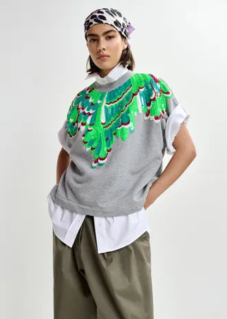 Jolies Sudadera — Felpa Algodón Estampado Logo Cuello Redondo | Essentiel Antwerp
