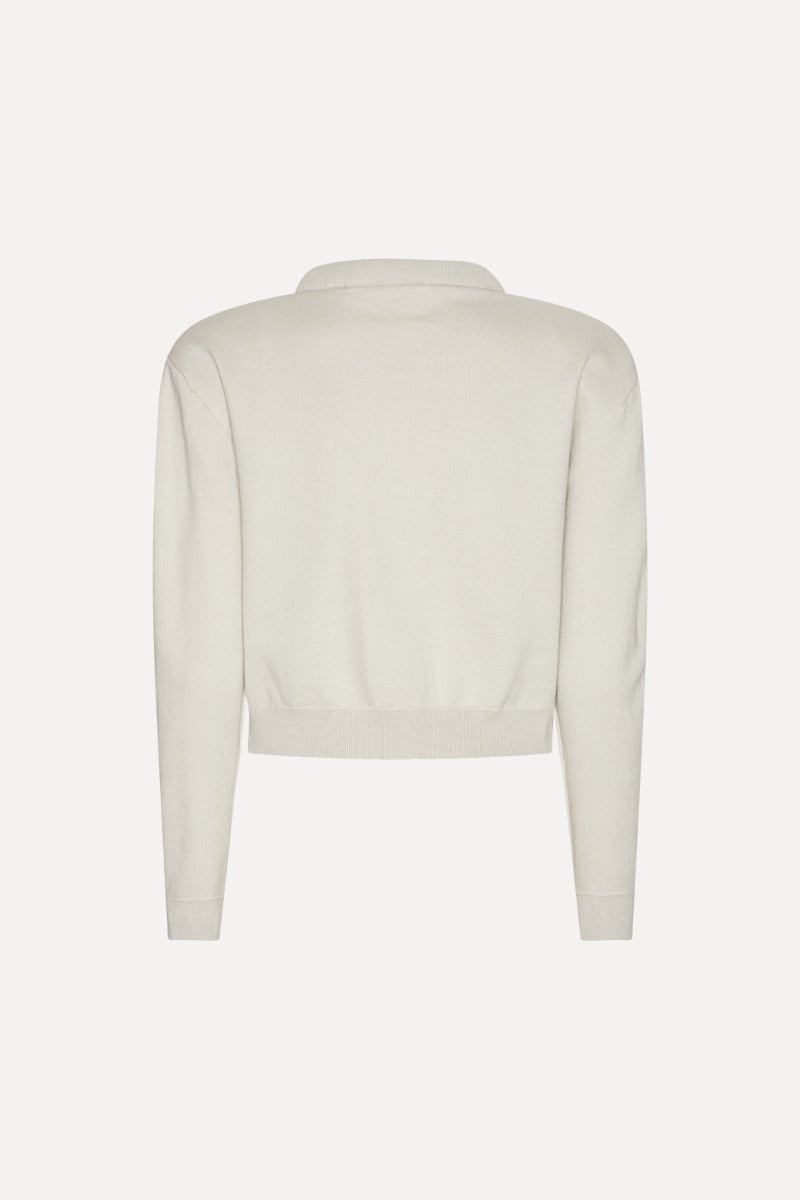 Firm Knit Cardigan crudo.