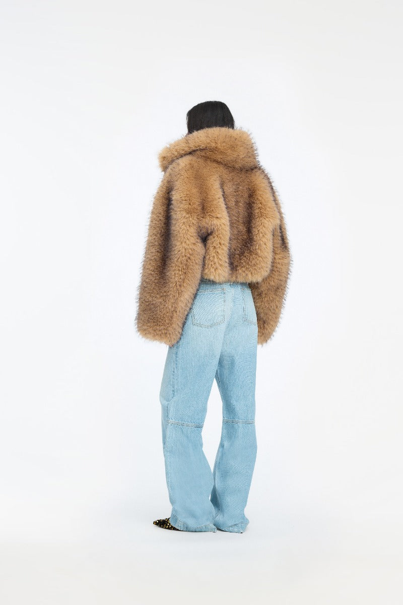 Faux Fur Crop Jacket.