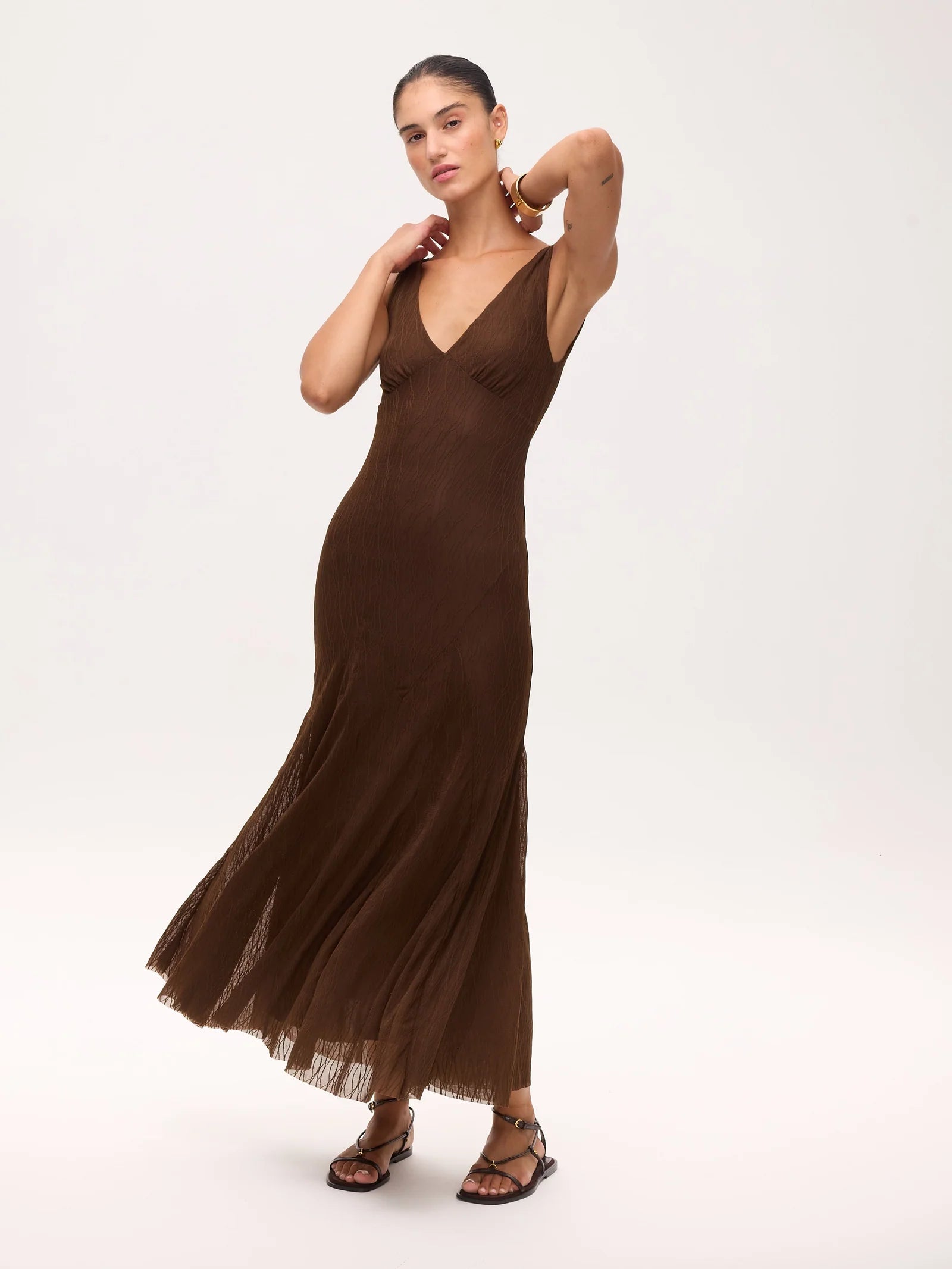 Beatrice Vestido Marrón.