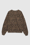 Miles Sudadera Leopardo Marrón — Oversize con Cenefa Elástica | Anine Bing