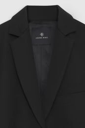 Queen Blazer Negro — Lana Oversize Cuello Esmoquin | Anine Bing