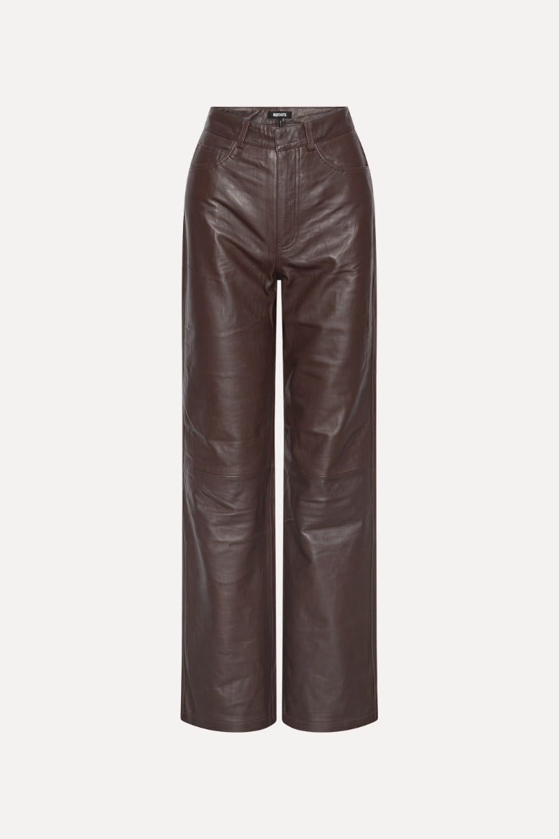 Straight Leather Pants.