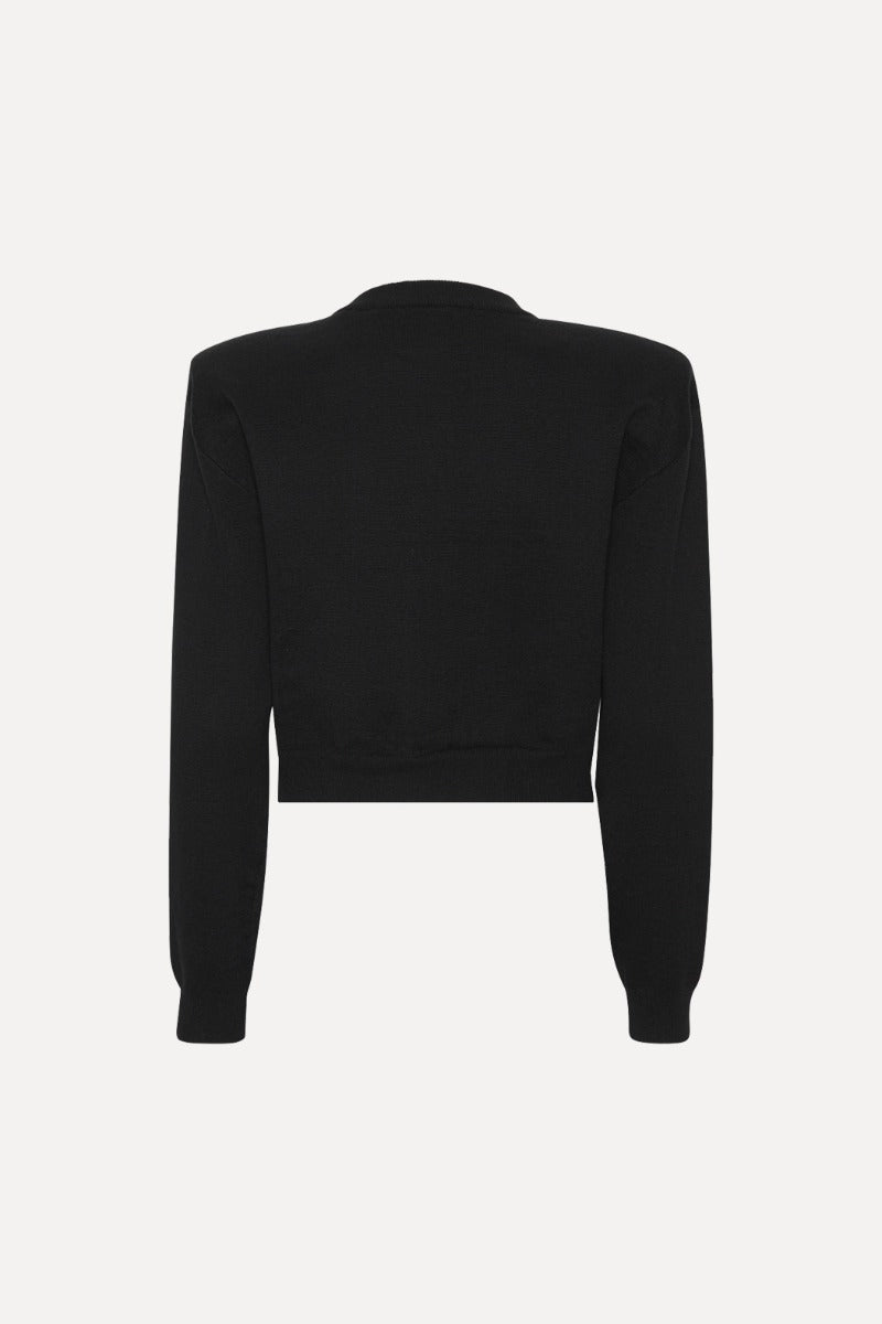 Firm Knit Cardigan negro.