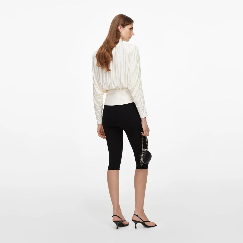 Cream Tie Neck top