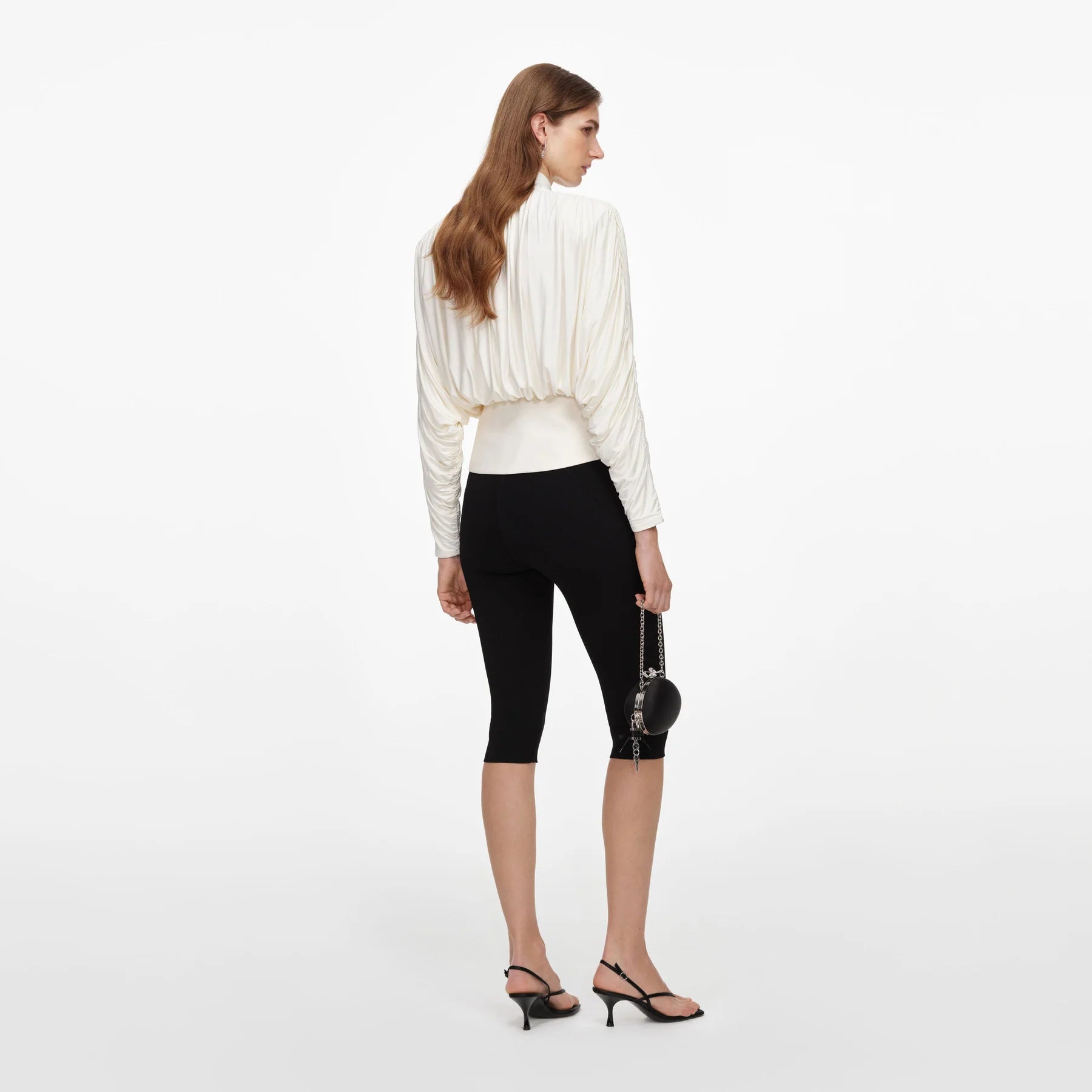 Cream Tie Neck top
