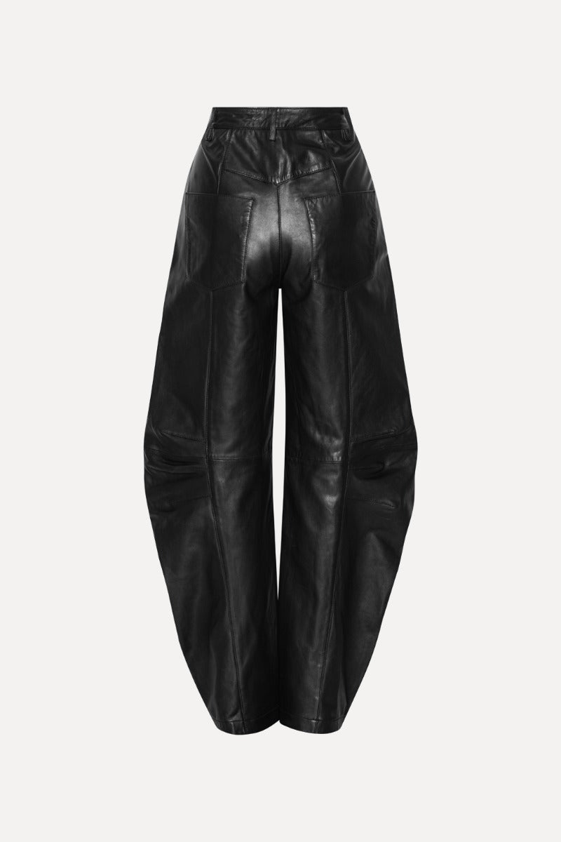 Leather cargo pantalón.