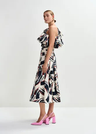 Jaelyn Falda — Tejido Fluido Midi Estampado | Essentiel Antwerp