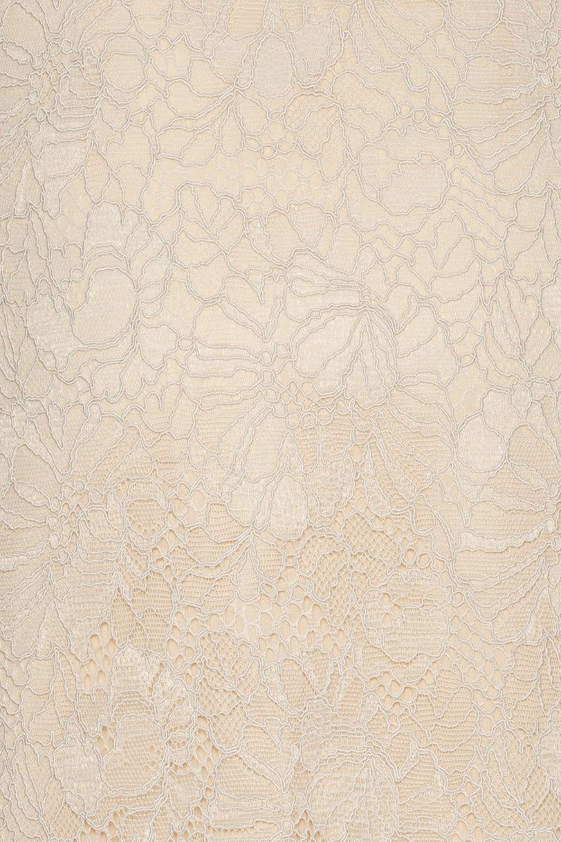 Lace Midi Pencil Falda — Encaje Midi Corte Lápiz Tiro Alto | Rotate