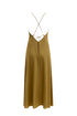 Vestido raso tirantes  camel