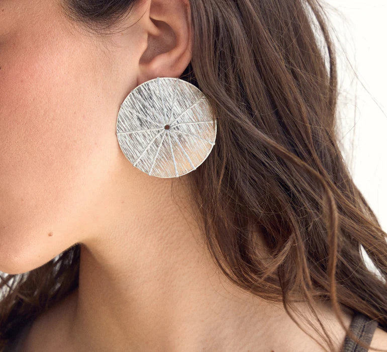 Pendientes Luna plata.