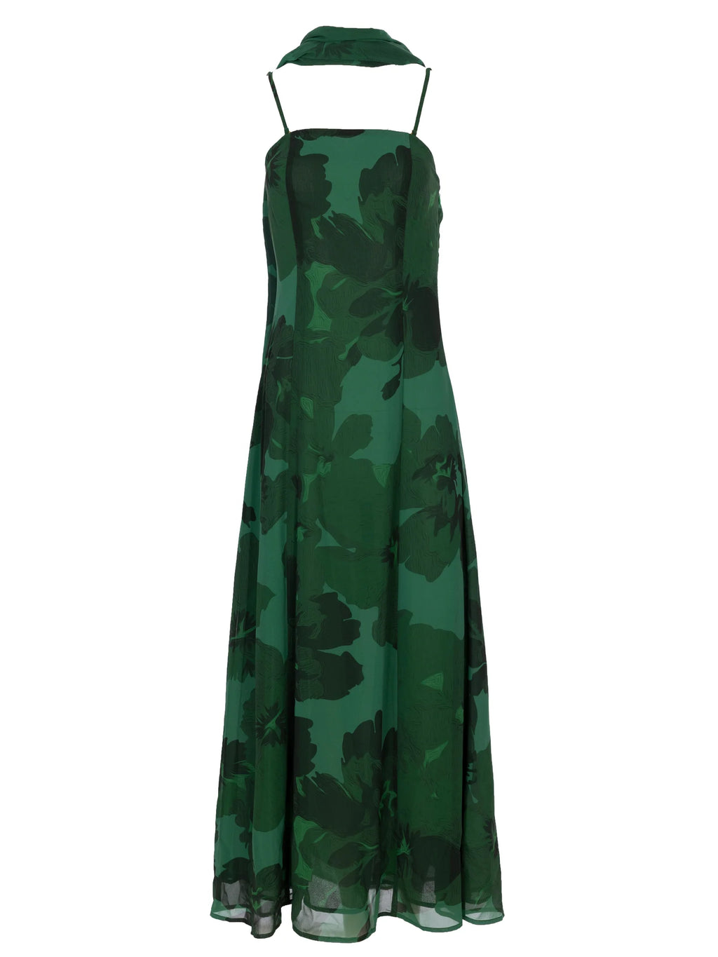 Helena Vestido — Tejido Fluido Midi Estampado Floral | Mioh