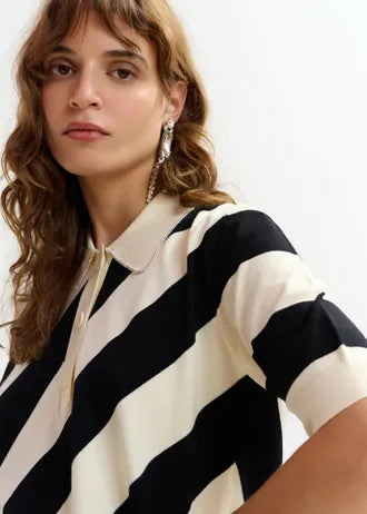 Joram Polo — Algodón Cuello Polo Manga Corta Estampado | Essentiel Antwerp