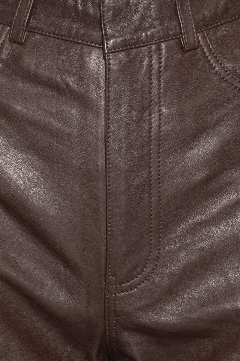 Straight Leather Pants.