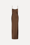 Satin Maxi Slip Dress — Satén Largo Tirantes Escote Recto | Rotate