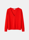 Milany Jersey Rojo — Punto Escote Redondo Manga Larga | Berenice