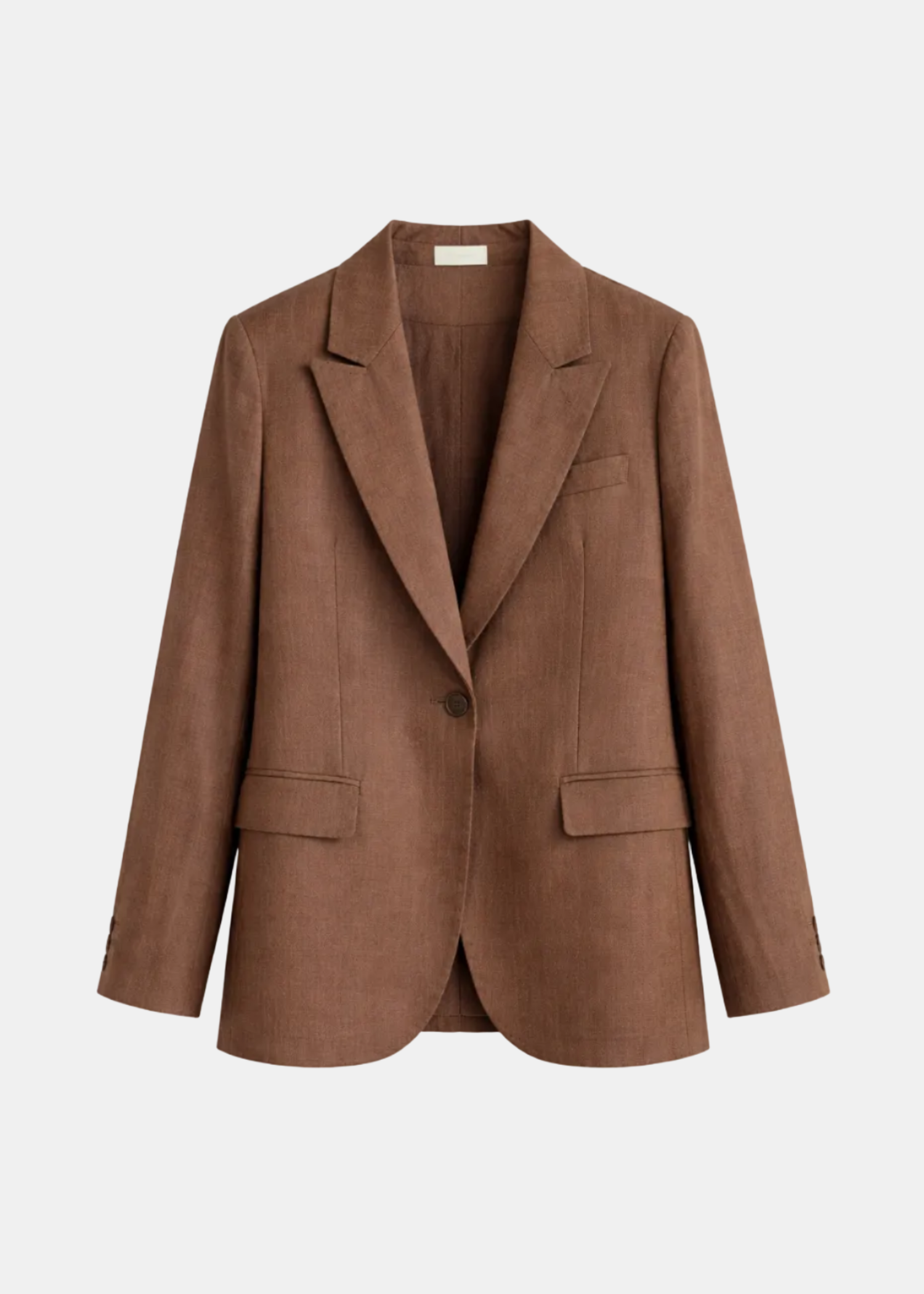 Valentina Blazer — Tejido Fluido Cuello Esmoquin Botonadura Doble | Tomates Fritos