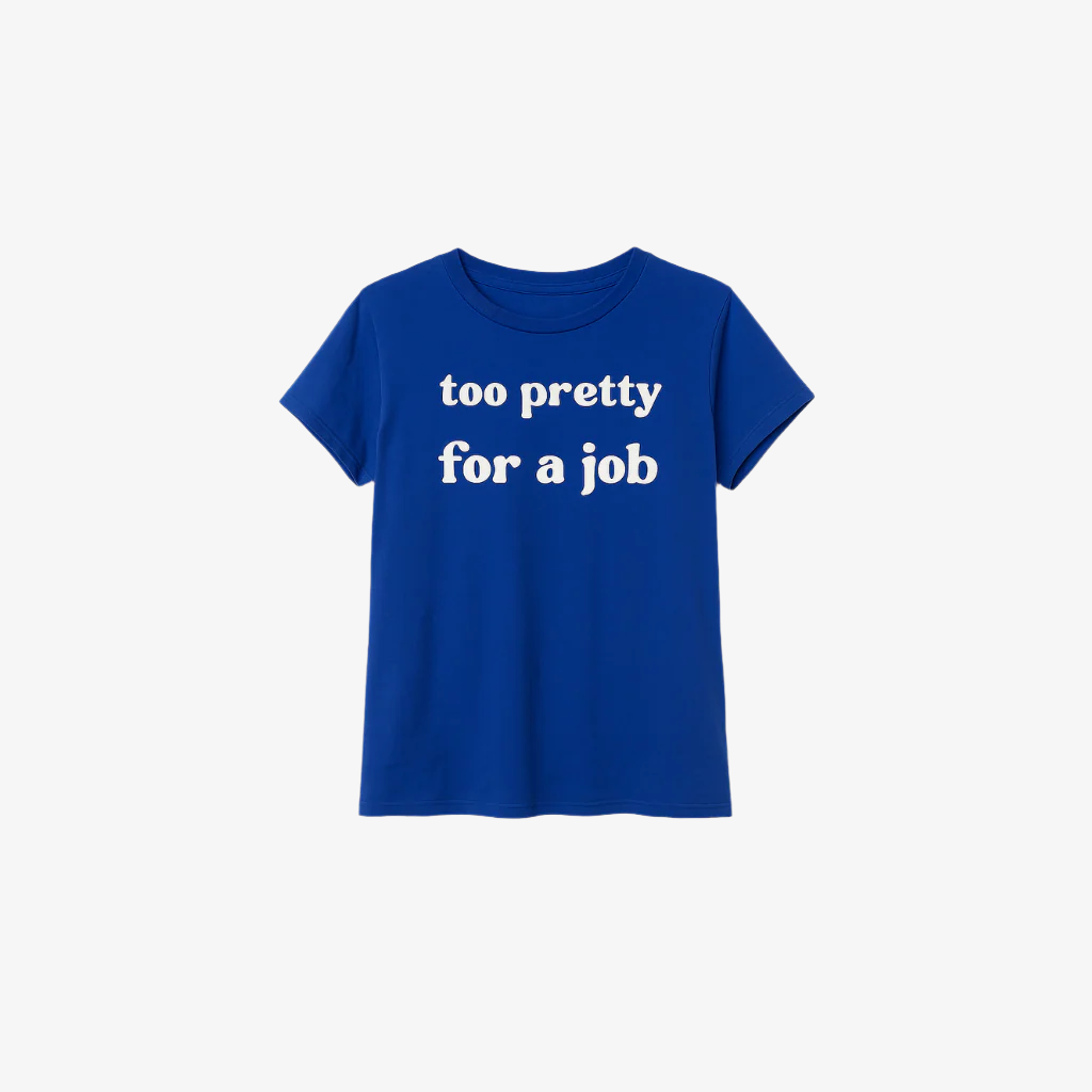 Camiseta azul “Too Pretty