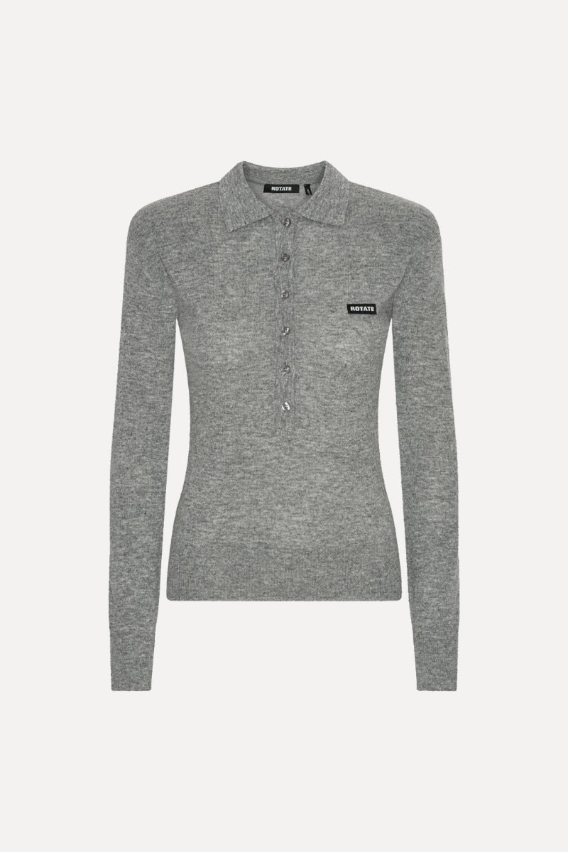 Wool longsleeve polo.