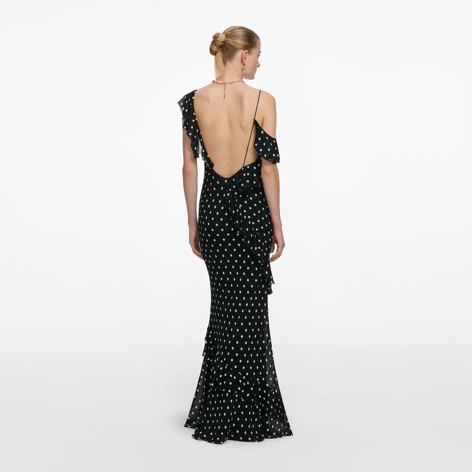 Black Polka Dot Vestido