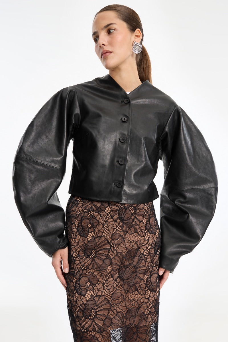 Fitted Leather Jacket.