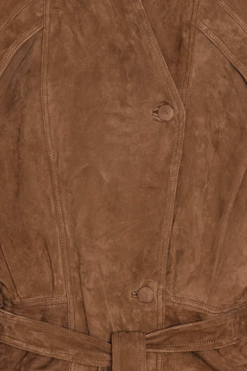 Suede Bomber Jacket — Ante Bomber Cuello Redondo Cremallera | Rotate