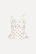 Polka dot sleeveless top