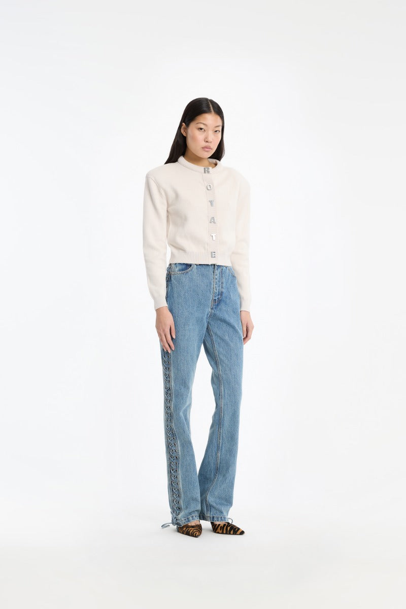 Firm Knit Cardigan crudo.